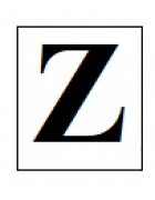 Бусины с буквами белые кубики Z